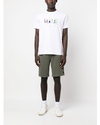 T-shirt à col rond imprimé blanc PS Paul Smith