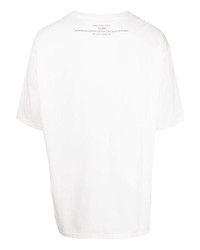 T-shirt à col rond imprimé blanc Takahiromiyashita The Soloist