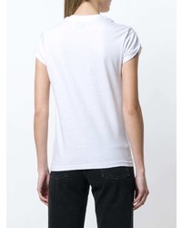 T-shirt à col rond imprimé blanc Forte Dei Marmi Couture
