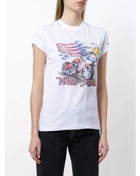 T-shirt à col rond imprimé blanc Forte Dei Marmi Couture