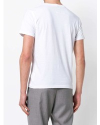 T-shirt à col rond imprimé blanc VISVIM