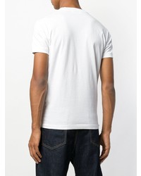 T-shirt à col rond imprimé blanc DSQUARED2