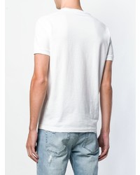 T-shirt à col rond imprimé blanc DSQUARED2