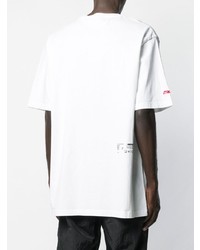 T-shirt à col rond imprimé blanc Heron Preston