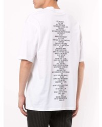 T-shirt à col rond imprimé blanc Christian Dada