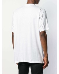 T-shirt à col rond imprimé blanc DSQUARED2