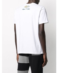 T-shirt à col rond imprimé blanc Marni