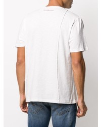T-shirt à col rond imprimé blanc Golden Goose