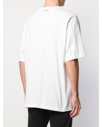 T-shirt à col rond imprimé blanc DSQUARED2