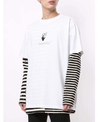 T-shirt à col rond imprimé blanc Off-White