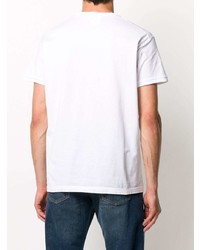 T-shirt à col rond imprimé blanc DSQUARED2