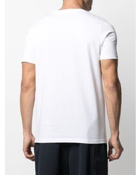 T-shirt à col rond imprimé blanc Altea