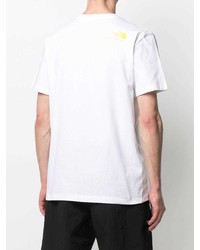 T-shirt à col rond imprimé blanc The North Face