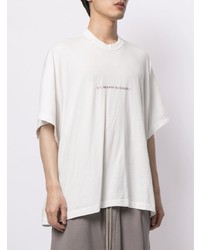 T-shirt à col rond imprimé blanc Niløs