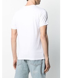T-shirt à col rond imprimé blanc Sun 68