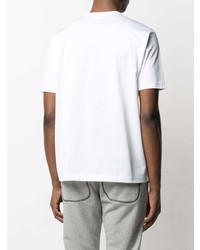 T-shirt à col rond imprimé blanc Junya Watanabe MAN