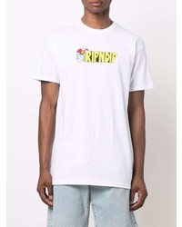 T-shirt à col rond imprimé blanc RIPNDIP