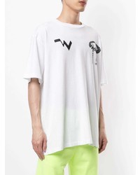 T-shirt à col rond imprimé blanc Off-White