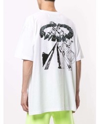 T-shirt à col rond imprimé blanc Off-White