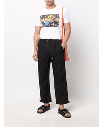 T-shirt à col rond imprimé blanc Kenzo