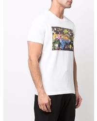 T-shirt à col rond imprimé blanc Kenzo