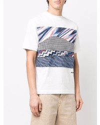 T-shirt à col rond imprimé blanc Missoni