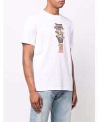 T-shirt à col rond imprimé blanc PS Paul Smith