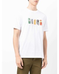 T-shirt à col rond imprimé blanc PS Paul Smith