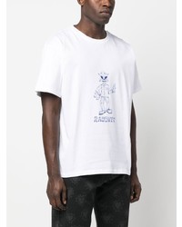 T-shirt à col rond imprimé blanc PACCBET