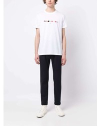 T-shirt à col rond imprimé blanc PS Paul Smith