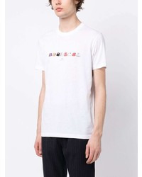 T-shirt à col rond imprimé blanc PS Paul Smith