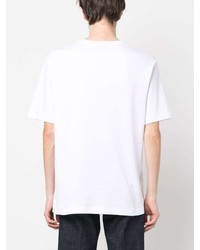 T-shirt à col rond imprimé blanc Emporio Armani