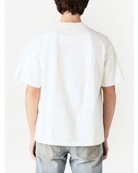 T-shirt à col rond imprimé blanc Rhude