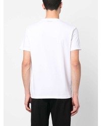 T-shirt à col rond imprimé blanc Corneliani