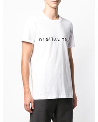 T-shirt à col rond imprimé blanc Low Brand