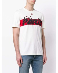 T-shirt à col rond imprimé blanc Givenchy