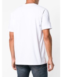 T-shirt à col rond imprimé blanc Diesel