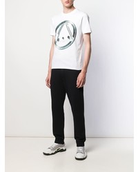 T-shirt à col rond imprimé blanc McQ Alexander McQueen