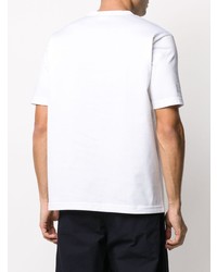 T-shirt à col rond imprimé blanc Junya Watanabe MAN