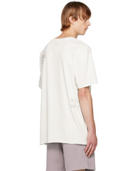 T-shirt à col rond imprimé blanc Ksubi