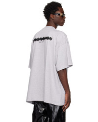 T-shirt à col rond imprimé blanc Balenciaga