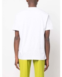 T-shirt à col rond imprimé blanc Versace
