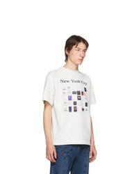 T-shirt à col rond imprimé blanc Alexander Wang