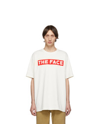 T-shirt à col rond imprimé blanc Gucci