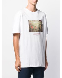 T-shirt à col rond imprimé blanc Soulland