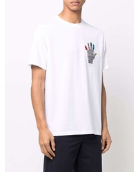 T-shirt à col rond imprimé blanc PS Paul Smith