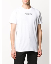 T-shirt à col rond imprimé blanc Off-White