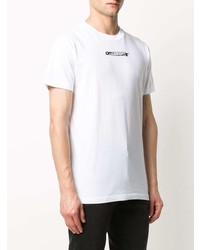 T-shirt à col rond imprimé blanc Off-White