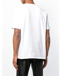 T-shirt à col rond imprimé blanc Bally