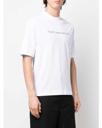 T-shirt à col rond imprimé blanc Off-White